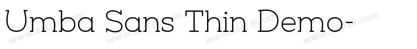 Umba Sans Thin Demo字体转换